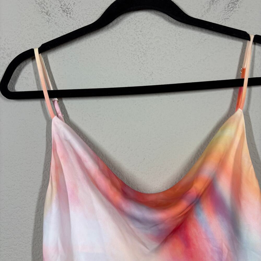 Resa x Jojo Medium Naomi Mini Slip Dress Pink Soraya Tie Dye Watercolor - Picture 6 of 10
